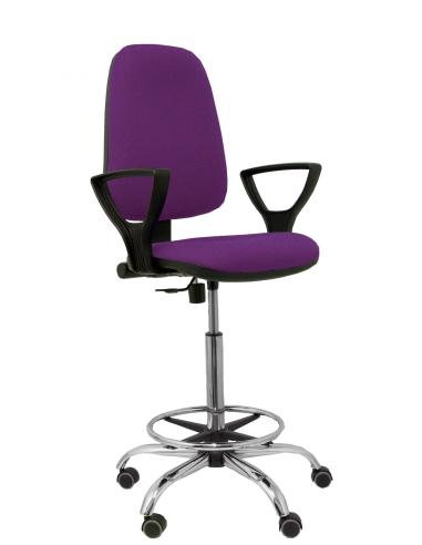 Piqueras y Crespo Taburete Sierra CP bali morado brazos fijos