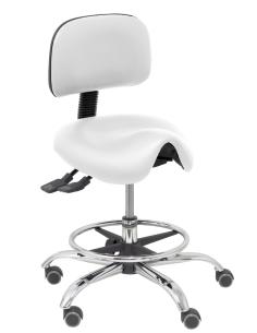 Piqueras y Crespo Taburete Zarza similpiel blanco