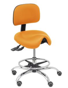 Piqueras y Crespo Taburete Zarza similpiel naranja