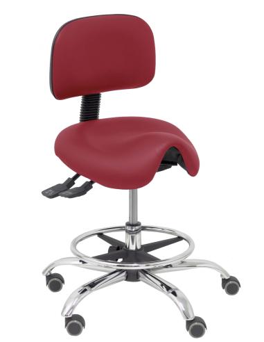 Piqueras y Crespo Taburete Zarza similpiel granate