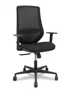 Piqueras y Crespo Silla Mardos sincro malla negra bali negro brazo regulable.