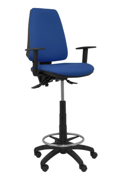Piqueras y Crespo Taburete Elche S bali azul marino brazos regulables