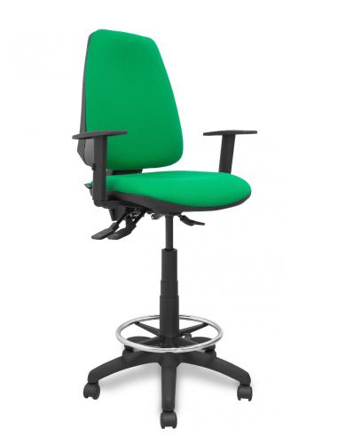Piqueras y Crespo Taburete Elche S bali verde brazos regulables