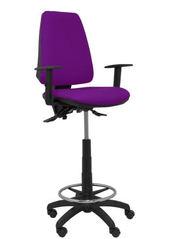 Piqueras y Crespo Taburete Elche S bali morado brazos regulables