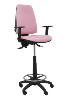 Piqueras y Crespo Taburete Elche S bali rosa brazos regulables