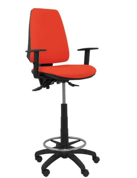 Piqueras y Crespo Taburete Elche S bali naranja oscuro brazos regulables