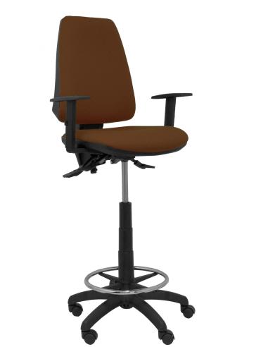 Piqueras y Crespo Taburete Elche S bali marron oscuro brazos regulables