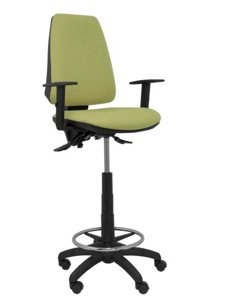 Piqueras y Crespo Taburete Elche S bali verde oliva brazos regulables