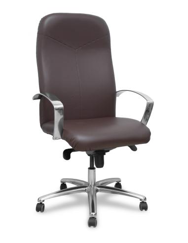 Piqueras y Crespo Sillón Caudete similpiel marron oscuro