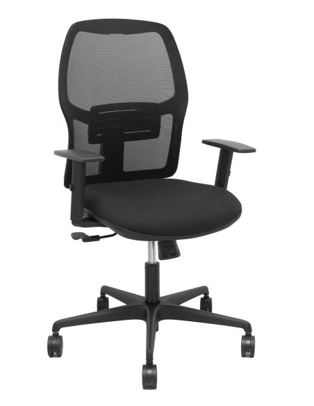 Piqueras y Crespo Silla Alfera sincro malla negra bali negro brazo regulable