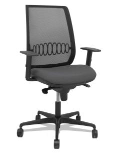 Piqueras y Crespo Silla Alares sincro malla negra bali gris oscuro brazo regulable