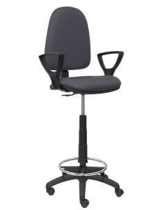 Piqueras y Crespo Taburete Ayna bali gris oscuro brazos fijos