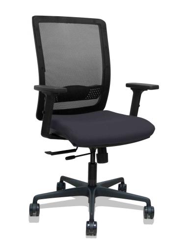 Piqueras y Crespo Silla Haches traslack malla negra asiento bali negro brazos 2D ruedas 65