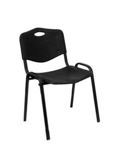 Piqueras y Crespo Pack 1 sillas Iso Pastic PVC negro
