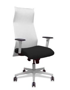 Piqueras y Crespo Sillón Sahuco blanco bali negro brazos blancos base blanca ruedas parque 65mm