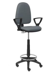 Piqueras y Crespo Taburete Ayna bali gris brazos fijos