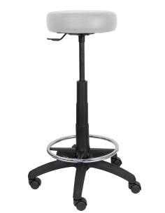 Piqueras y Crespo Taburete Tolosa similpiel gis claro