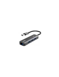 3GO HUB37PETH2 base para portátil y replicador de puertos Alámbrico USB 3.2 Gen 1 (3.1 Gen 1) Type-A Gris