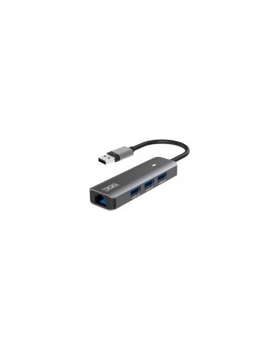 3GO HUB37PETH2 base para portátil y replicador de puertos Alámbrico USB 3.2 Gen 1 (3.1 Gen 1) Type-A Gris