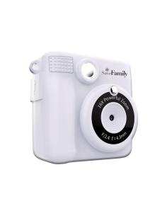 SaveFamily Print Camara de fotos infantil instantánea-Digital Videos Musica Zoom Flash Incluye 2 Rollos de Papel + 400 Fotos BLA