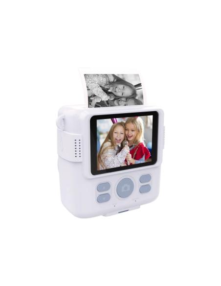 SaveFamily Print Camara de fotos infantil instantánea-Digital Videos Musica Zoom Flash Incluye 2 Rollos de Papel + 400 Fotos BLA