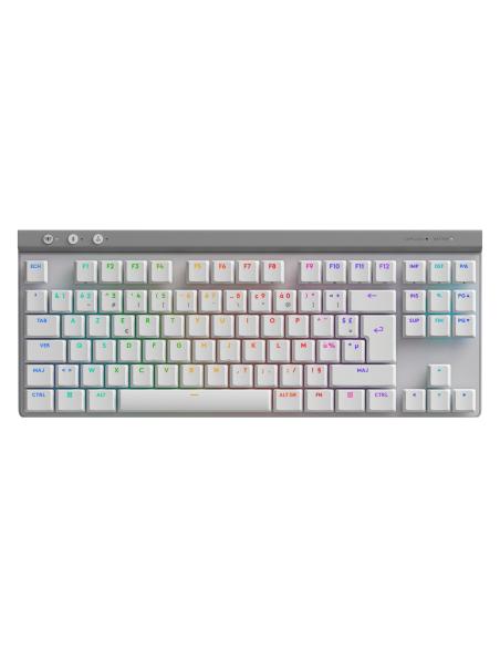 Logitech G G515 teclado Juego RF Wireless + Bluetooth AZERTY Francés Blanco