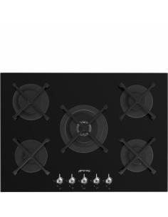 Smeg Classic PV375N hobs Negro Integrado 72 cm Placa Gas on glass 5 zona(s)