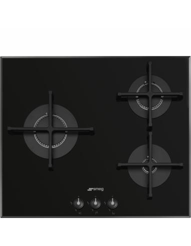 Smeg Linea PV163B3 hobs Negro Integrado 60 cm Encimera de gas 3 zona(s)