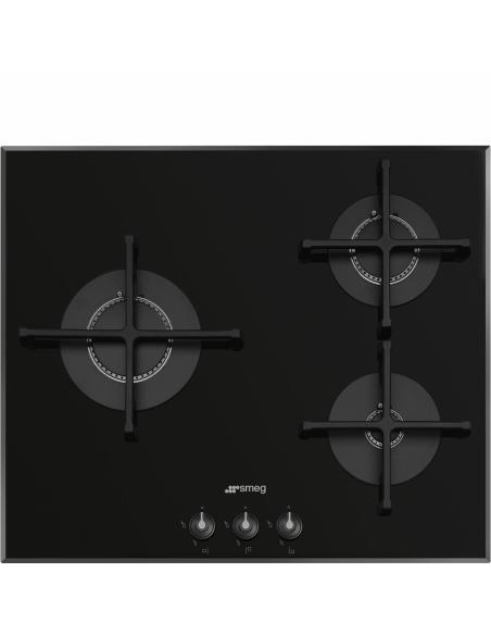 Smeg Linea PV163B3 hobs Negro Integrado 60 cm Encimera de gas 3 zona(s)