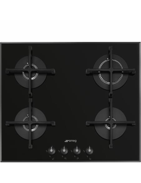 Smeg Linea PV164B3 hobs Negro Integrado 60 cm Placa Gas on glass 4 zona(s)