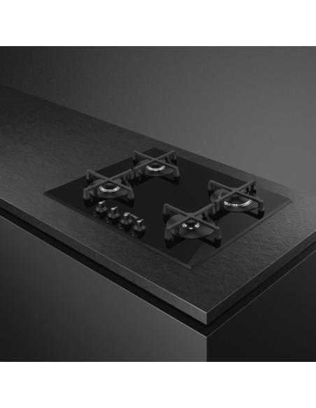 Smeg Linea PV164B3 hobs Negro Integrado 60 cm Placa Gas on glass 4 zona(s)