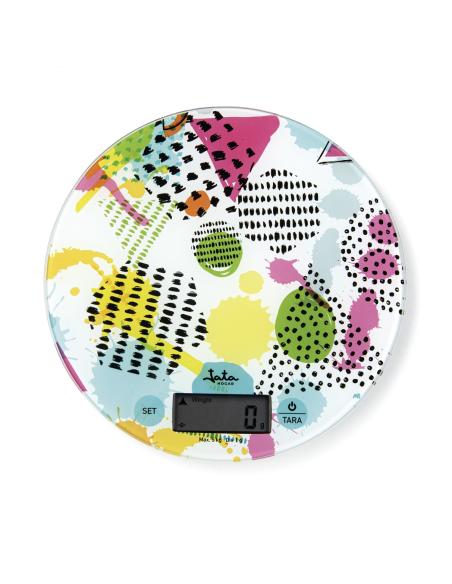 JATA HBAL7240 báscula de cocina Multicolor Encimera Alrededor Báscula electrónica de cocina