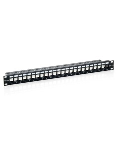 EQUIP PATCH PANEL VACIO CAT.6 APANTALLADO 24 PUERTOS KEYSTONE 1U 769124