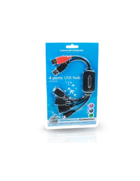 HUB USB 2.0 CONCEPTRONIC 3 PUERTOS USB + 1 MINI USB CFLEXHUB