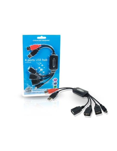 HUB USB 2.0 CONCEPTRONIC 3 PUERTOS USB + 1 MINI USB CFLEXHUB