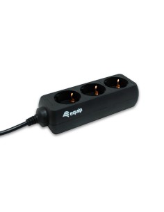 REGLETA EQUIP 3 TOMAS SCHUKO 1.1MT NEGRO 333280