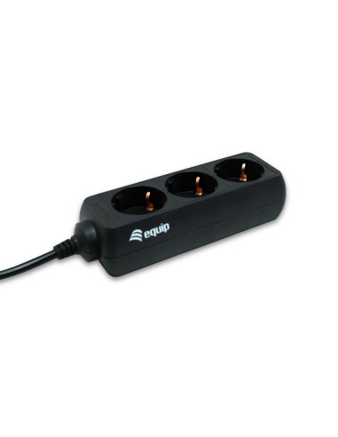 REGLETA EQUIP 3 TOMAS SCHUKO 1.1MT NEGRO 333280