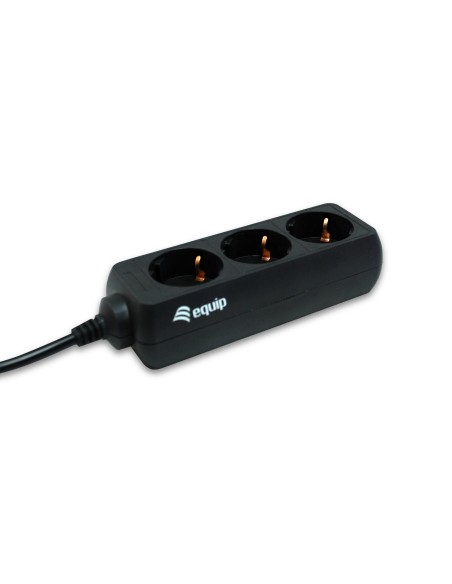 REGLETA EQUIP 3 TOMAS SCHUKO 1.1MT NEGRO 333280