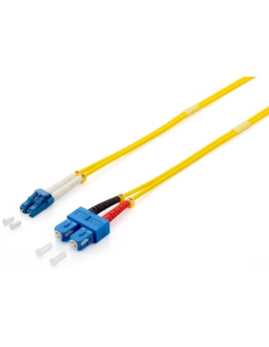 CABLE FIBRA OPTICA MONOMODO LC SC 2MT EQUIP AMARILLO 254332