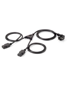 Equip 112220 cable de alimentación Negro 1,8 m Enchufe tipo F Acoplador C13 2 x