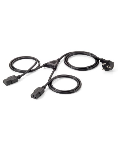 Equip 112220 cable de alimentación Negro 1,8 m Enchufe tipo F Acoplador C13 2 x