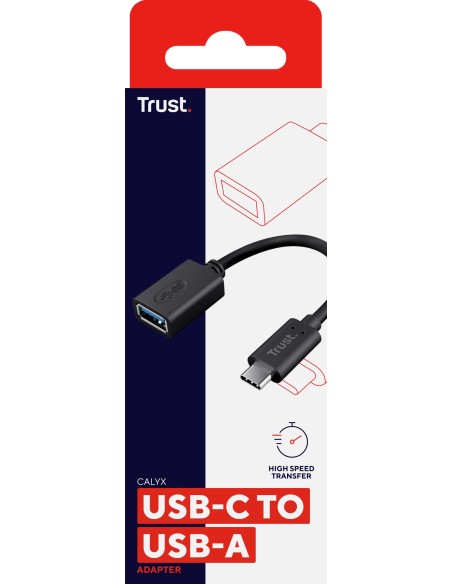 ADAPTADOR USB C M A USB A H TRUST NEGRO 20967