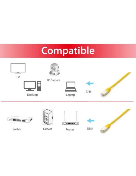 LATIGUILLO RJ45 FTP CAT-6 3MT EQUIP AMARILLO 605662