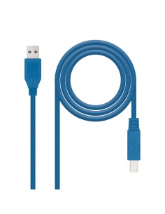 CABLE USB A M A USB B M 2MT NANOCABLE AZUL 10.01.0802-BL