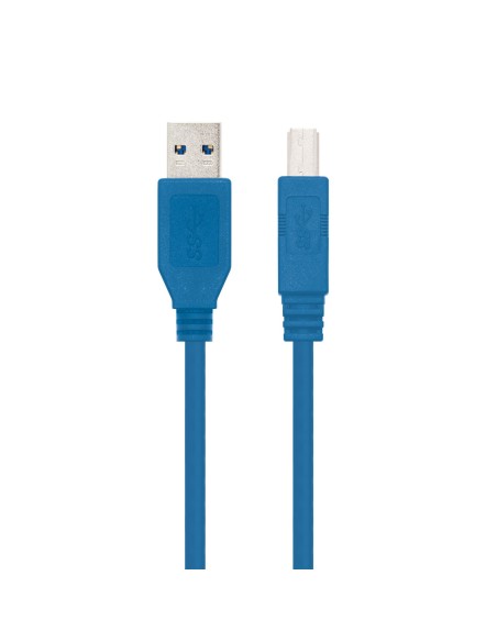 CABLE USB A M A USB B M 2MT NANOCABLE AZUL 10.01.0802-BL