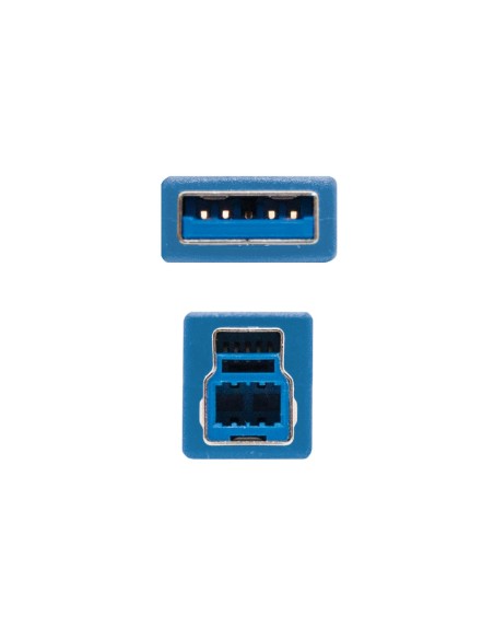CABLE USB A M A USB B M 2MT NANOCABLE AZUL 10.01.0802-BL