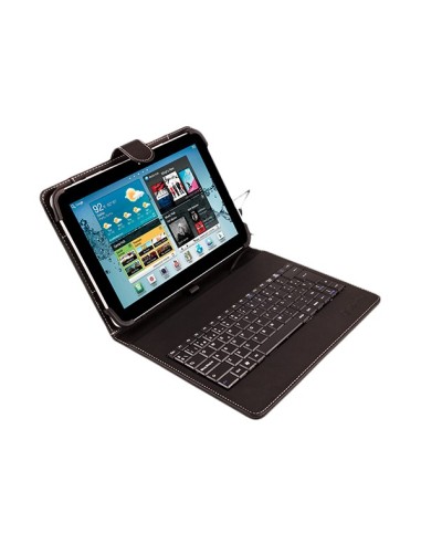 FUNDA TABLET SILVERHT UNIVERSAL CON TECLADO USB TIPO C  9 - 10.1 NEGRA 111916040199