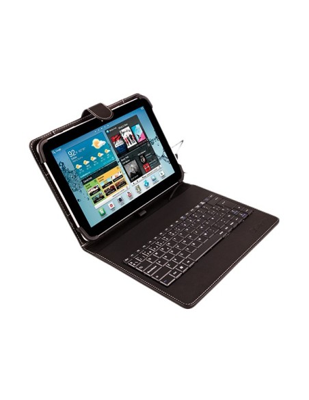 FUNDA TABLET SILVERHT UNIVERSAL CON TECLADO USB TIPO C  9 - 10.1 NEGRA 111916040199