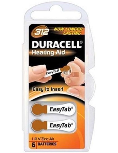 PILAS DURACELL 6 AUDÍFONO 175MAH DA312
