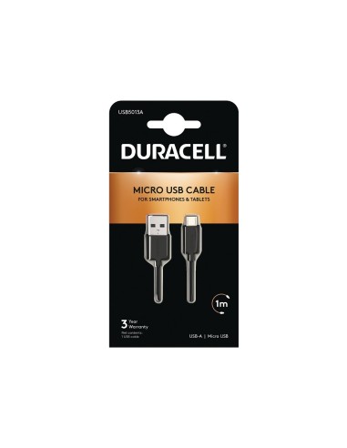 CABLE DURACELL USB-MICRO USB 1M NEGRO USB5013A